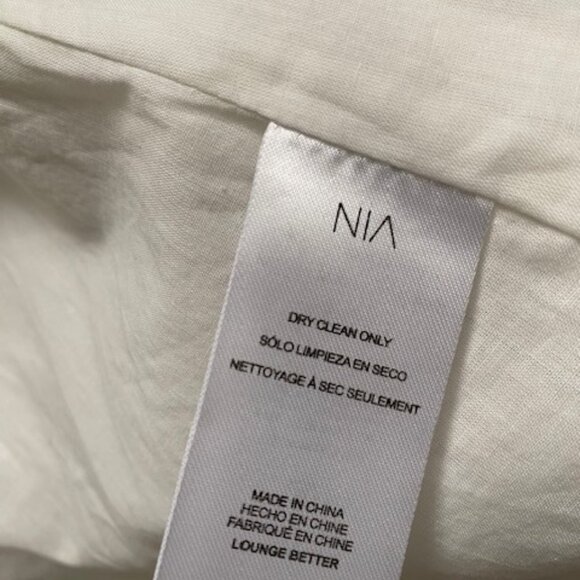 NEW NIA felix blazer in cream linen black stripe size L - Picture 8 of 9